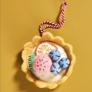 Anthropologie Patisserie Tart ornament NWT